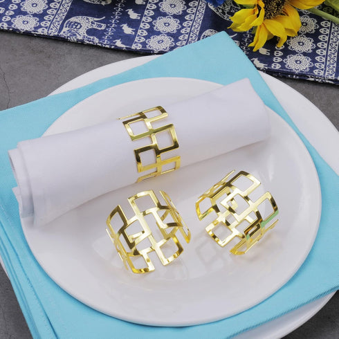 LogHog Delicate Christmas Gold Napkin Rings Set of 12, Ideal Table Setting Napkin Buckles for Christmas, Thanksgiving, Wedding, Parties, Holiday (...