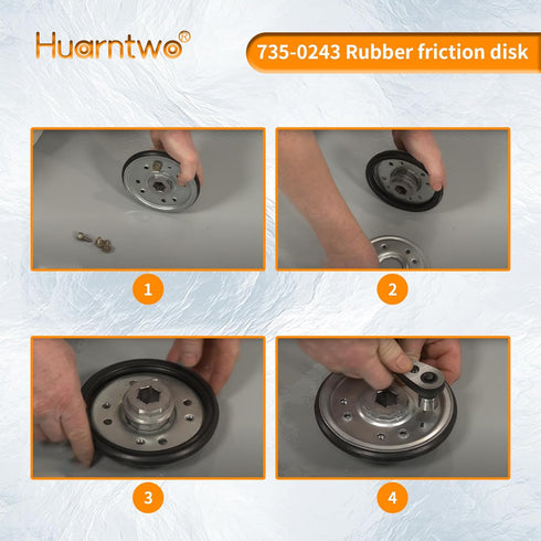 935-0243B 240-991 Rubber Friction Disk Compatible with MTD Most Snow Throwers, Snow Blower Parts Replacement for 753-0243, 735-0243, 735-0243B...
