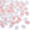 PAGOW 50 Pieces Flower Buttons Sew On with Shank,11.7mm Cute Transparent Button Embellishments for Decoration Handmade Craft, for Clothes, Sewing ...