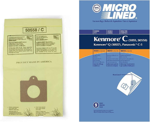 9 Vacuum Cleaner Bags for Sears Kenmore 5055 50557 50558 Panasonic C-5 C5 C Q...