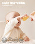 10 Pieces Bamboo Baby Spoons & Baby Forks Set, Chewable Baby Utensils for Self-Feeding, Bamboo and Silicone Baby Utensils, Kids Utensils for Over ...