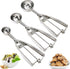 Ice Cream Scoop, 3Pcs Cookie Scoop Set, 18/8 Stainless Steel Cookie Dough Scoop, Cookie Scoops for Baking Set of 3, Ice Cream Scooper with Trigger...