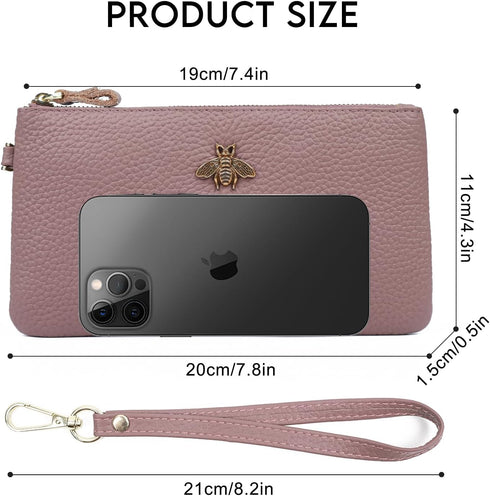 imeetu Women's Wristlet Clutch Purse Leather Cell Phone Wallet Handbag with Wrist Strap...
