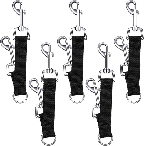 Frienda 5 Pcs Braided Poly Collar Backup Dog Collar Clip Double Ended Nylon Dog Connector Strap Collar Backup Clip Safety Clip for Dog Harness Lar...