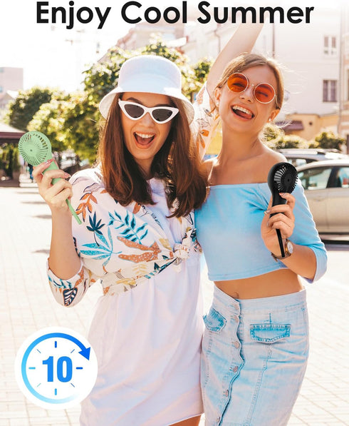Handheld Fan Mini Portable Rechargeable Hand Held Fans Personal Fan Small USB Face Make up Fan with 3 Speed for Travel Commute Office...