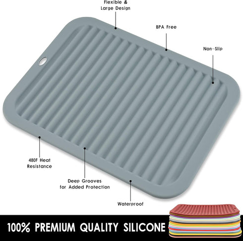 Smithcraft Silicone Trivets for Hot Dishes, Pots & Pans, Silicone Pot Holders Table & Counter, Hot Pads for Kitchen - Waterproof Trivet mat, Heat ...