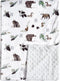 david's kids Minky Baby Blanket for Boys Girls Neutral, Soft Lightweight Micro Fleece Blanket with Double Layer, Dotted Backing, Receiving Blanket...