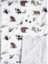 david's kids Minky Baby Blanket for Boys Girls Neutral, Soft Lightweight Micro Fleece Blanket with Double Layer, Dotted Backing, Receiving Blanket...