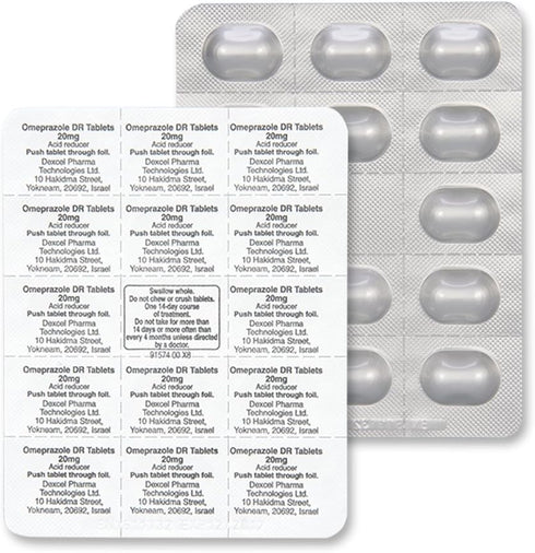 GoodSense Omeprazole Delayed Release Tablets 20 mg, Stomach Acid Reducer for Frequent Heartburn Treatment, 28 Count...