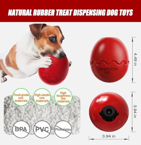 Stuffable Dog Toys,Durable Dog Chew Toy Interactive Slow Feeder Tough Puzzle Toys,Natural Rubber Treat Dispensing Dog Toys for Aggressive Chewers ...
