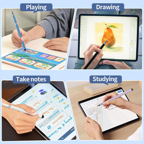 2-in-1 Stylus, Stylus Pen for Touchscreen, 4 PCS Stylus Pen for iPad, High Sensitivity & Precision Suitable for All Touch Screens of iPhone/ipad/A...