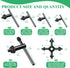 6Pcs Carbon Steel Drill Chuck Key Wrench Set, 3/4" 5/8" 1/2" 3/8" 1/4" Electric Drill Clamping Tool and 4 in 1 Steel Drills Chuck Key for Drill Po...