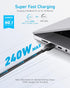 Anker 240W USB C to USB C Cable (2Pack,6ft), USB C Charger Cable Fast Charge for iPhone 15/15Pro/15Plus/15ProMax, MacBook Pro 2020, iPad Pro 2020,...