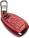 Vitodeco Genuine Leather Smart Key Fob Case Protector Compatible for Alfa Romeo Giulia, Stelvio, Tonale 2017 - 2025 (5-Button, Red)...