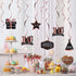 LINGTEER Happy 10th Birthday Decorations - 12 Pcs Birthday Black & Rose Gold Foil Swirls Streamer Set,Cheers to Ten Years Old Bday Party Gift Deco...