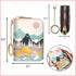RFID Credit Card Holder Wallets for Women, Sunset Sunrise Mountain Small Card Case Wallet with Keychain and Zipper, Leather Card Holder Pocket Bus...