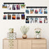 Picture Frames Collage Wall Decor, 6 Pcs Black Felt Lightweight Bulletin Board Strips, Photo Wall Collage Kit with 30 Clips for Photo Display, Not...