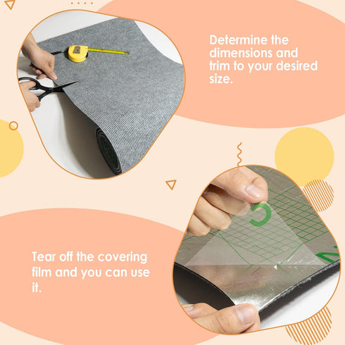 Cat Scratching Mat 11.8" x11.8”(5 Pack), Trimmable Self-Adhesive Cat Scratcher, Replacement Carpet for Cat Tree Shelf Shelves Cat Scratch Post, Sc...