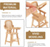 jojofuny Dollhouse Wooden High Chair, Miniature Highchair, Mini House Supplies, Mini Doll Furniture 1:12 Scale Desktop Chair Decoration Accessorie...