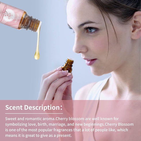 yethious Cherry Blossom Essential Oils for Diffuser & Aromatherapy Pure Cherry Blossom Oil - 10ML...