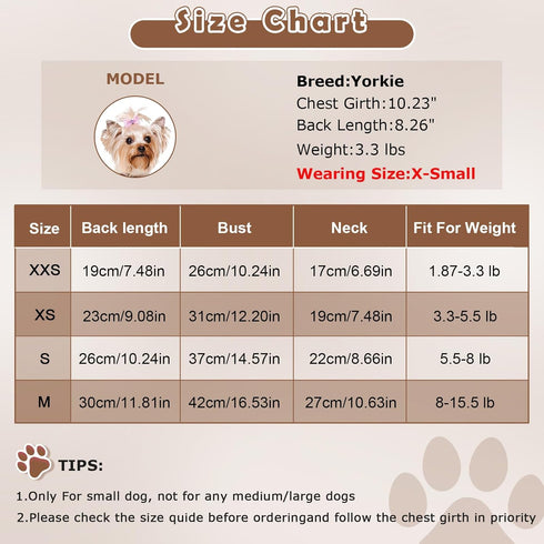 XS Dog Sweater Winter Dog Dresses for Small Dogs Girl Dog Clothes Christmas Plaid Dog Dress for Pet Puppy Clothes Cat Apparel...