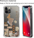 Aesthetic Abstract Butterfly Collage Clippings Clear Modern Case Compatible with iPhone 13 Pro Max, Vintage Collage Clear Case for iPhone 13 Pro M...