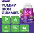 Iron Gummies for Women & Kids - with Vitamin C, B12, B6, Zinc - Blood Builder & Energy - Iron Supplement Gummies Support for Iron Deficiency, Anem...