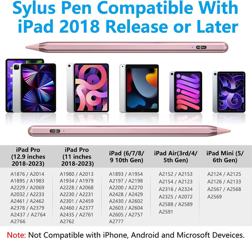 Stylus Pen for iPad, Apple Pencil for iPad 10th/9th Gen, iPad Pro 11 & 12.9 inch, iPad Pencil Compatible with (2018-2022) Apple iPad Air 5th/4th/3...