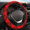 Red Satanic Pentagram Elastic Steering Wheel Cover, Universal 15 Inch Fit, Neoprene Rubber Car Steering Wheel Covers, Anti-Slip Car Accessories Fo...