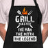 Rosoz Funny BBQ Black Chef Aprons for Men, Grill Master, Adjustable Kitchen Cooking Aprons with Pocket Waterproof Oil Proof Father’s Day/Birthday...