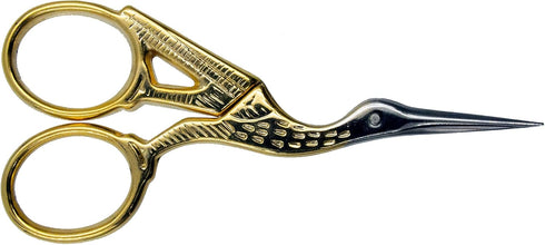 Ultima 3-1/2-Inch Forged, Gold-Plated, Stork Embroidery & Sewing Scissors...