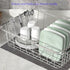 Cutlery Holder,Silverware Organizer and Drying Rack Stainless Steel Cutlery Rack with Hook Drying Rack,3 Compartments,Rust-Proof,No Drilling...