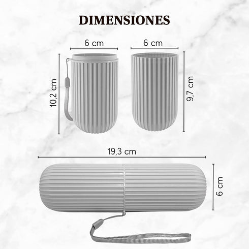 Travel Case for Toothbrush, Toothpaste and Makeup Brushes, Toothbrush holders travel. Portable Holder for Home, School, Camping and Bathroom(Grey)...