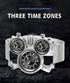 1167 Mens Top Brand Multi-Function 3-Movt Quartz Steel Wrist Watch...
