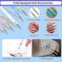 B7000 Adhesive Rhinestones Glue for Crafts, 2PCS 110ml / 3.7 fl oz B7000 Clear Glue with 5 Dotting Pen Tool, Wax Pencil and Tweezer, Jewelry Glue ...