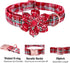 Lionheart glory Christmas Plaid Dog Collar, Dog Flower Collar Adjustable Soft and Comfortable Dog Collars for Medium Dogs Girl or Boy Pet Gift Fal...