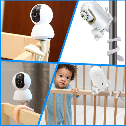 Universal Baby Camera Holder&Secure Baby Monitor Shelf Compatible with Infant Optics DXR 8/DXR-8 Pro & Most Brands,afely Attach to Crib or Furnitu...