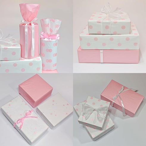 LIAPAWPAW 30 Sheets Pink Tissue Paper for Gift Bags, Metallic Gift Wrapping Tissue Paper Bulk, Cute Polka Dot Star Art Tissue for Girl's Birthday ...