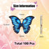 DanLingJewelry 100 pcs Blue Enamel Butterfly Pendant Charms for Butterfly Necklace Jewelry Making Bracelet Earring...