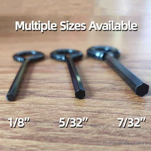10 Pack 5/32" Hex Dogging Key w/Full Ring Loop, Metal Allen Wrench Door Key, Hexwrench Hexagon Key Set for Exit Device(BK10P532)...