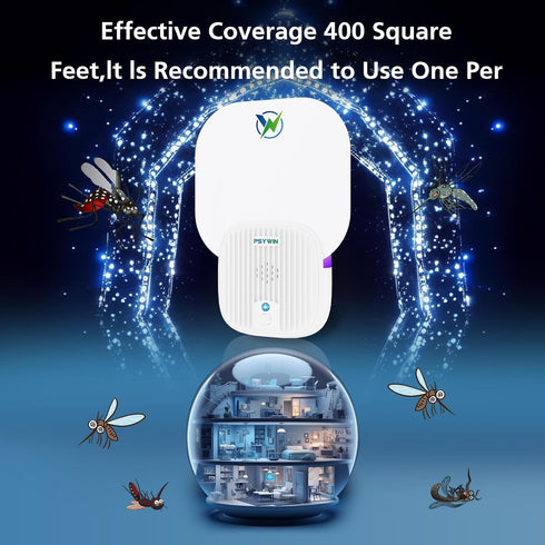 Fly Trap Indoor, 2-IN1 Ultrasonic Insect Repeller Insect Catcher, Plug-in Flying Insect Trap for Gnat, Moth, Mosquito, Flies, Electronic Pest Repe...