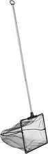 Lpraer Aquarium Fish Net 5" x 6" Fish Net with Extendable 7.4"-16.3" Telescopic Stainless Steel Long Handle Fine Mesh Fish Net for Fish Tank...