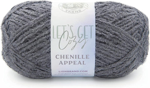 Lion Brand Yarn Chenille Appeal Yarn, Storm Front, 1 Count (Pack of 1)...