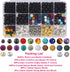 EuTengHao 602Pcs Lava Beads Stone Kits with 8mm Chakra Beads and Spacers Beads Bracelet Elastic String for Diffuse Essential Oils Adult DIY Jewelr...