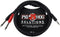 Pig Hog PB-S3403 3.5 mm Stereo to Dual 1/4" Mono (Male) Stereo Breakout Cable, 3 Feet...