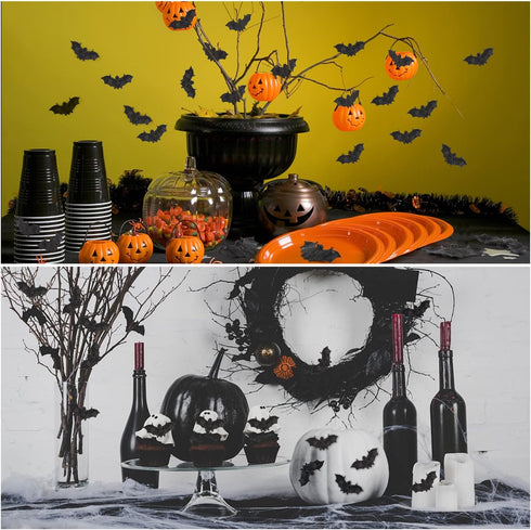 Plastic Bats Halloween,36pcs Mini Bats Halloween Decoration Party Favors Kids Gift Toy Prank Props Home Decor...