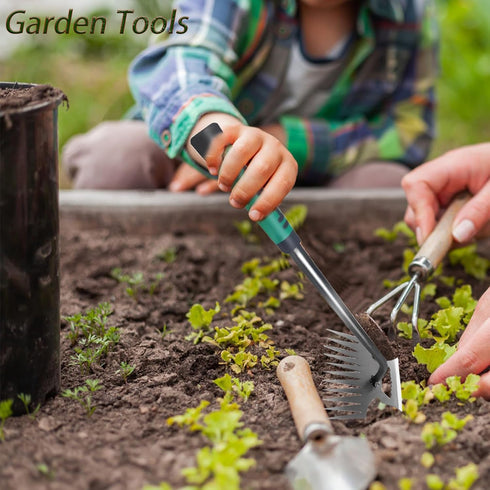 Gardening Hand Weeder Tools, 11-Tooth Manual Weeder, Uprooting Tool with Rubber Handle, Manual Multifunctional Weeders Gardening Tools for Gardens...