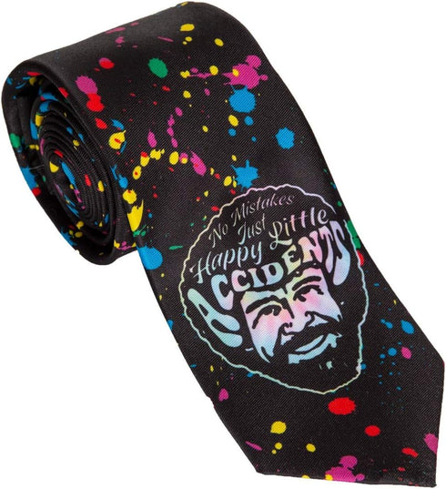 Calhoun Officially Licensed Bob Ross Paint Splatter Little Accidents Necktie...