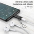 MOSWAG USB C to 3.5mm Headphone Adapter Type C Headphone Adapter Aux Mic Audio Dongle Hi-Res DAC Chip Compatible with Samsung Galaxy S23 S22 Pixel...