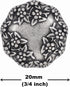 Bezelry 12 Pieces Flower Garland Nonagon Metal Shank Buttons. 20mm (3/4 inch) (Antique Silver)...